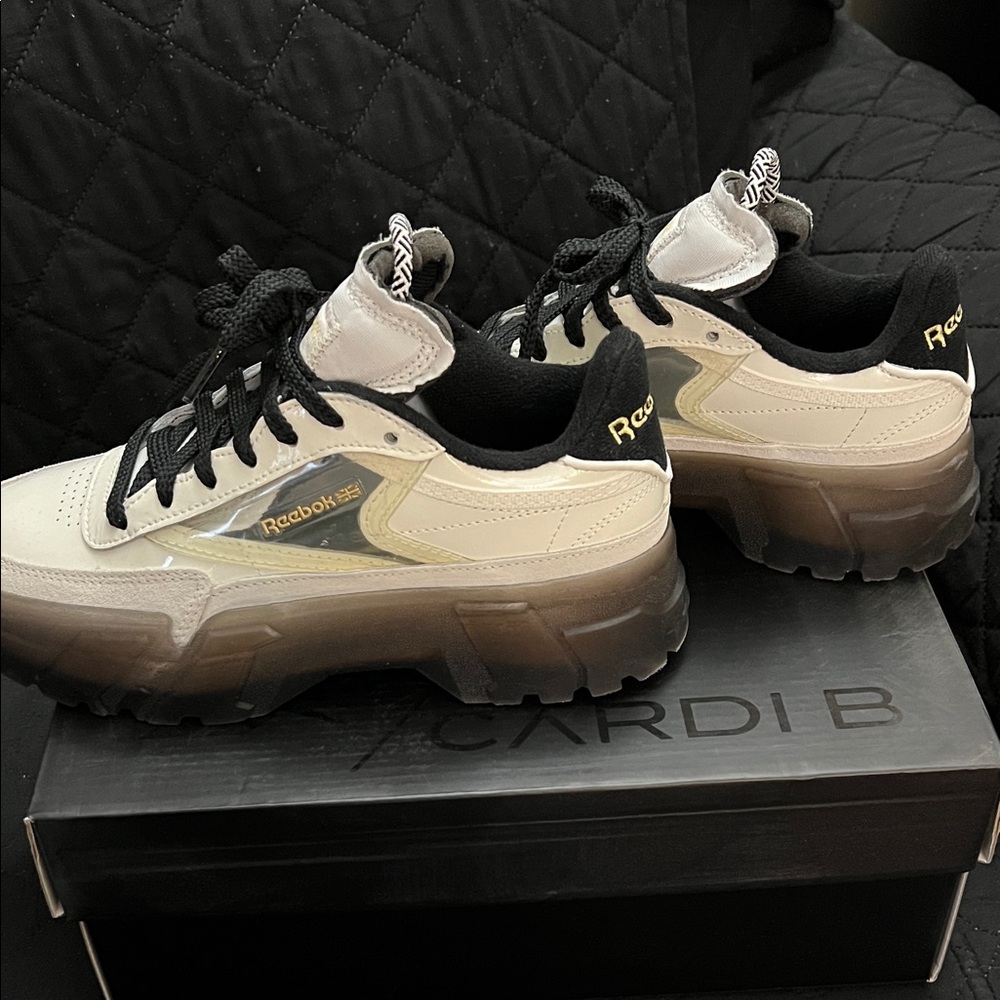 Reebok Cardi B Sneakers in Black and Cream